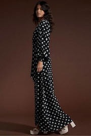 Dancing Leopard Mariela Tie Waist Black Dot Maxi Dress - Image 3 of 4