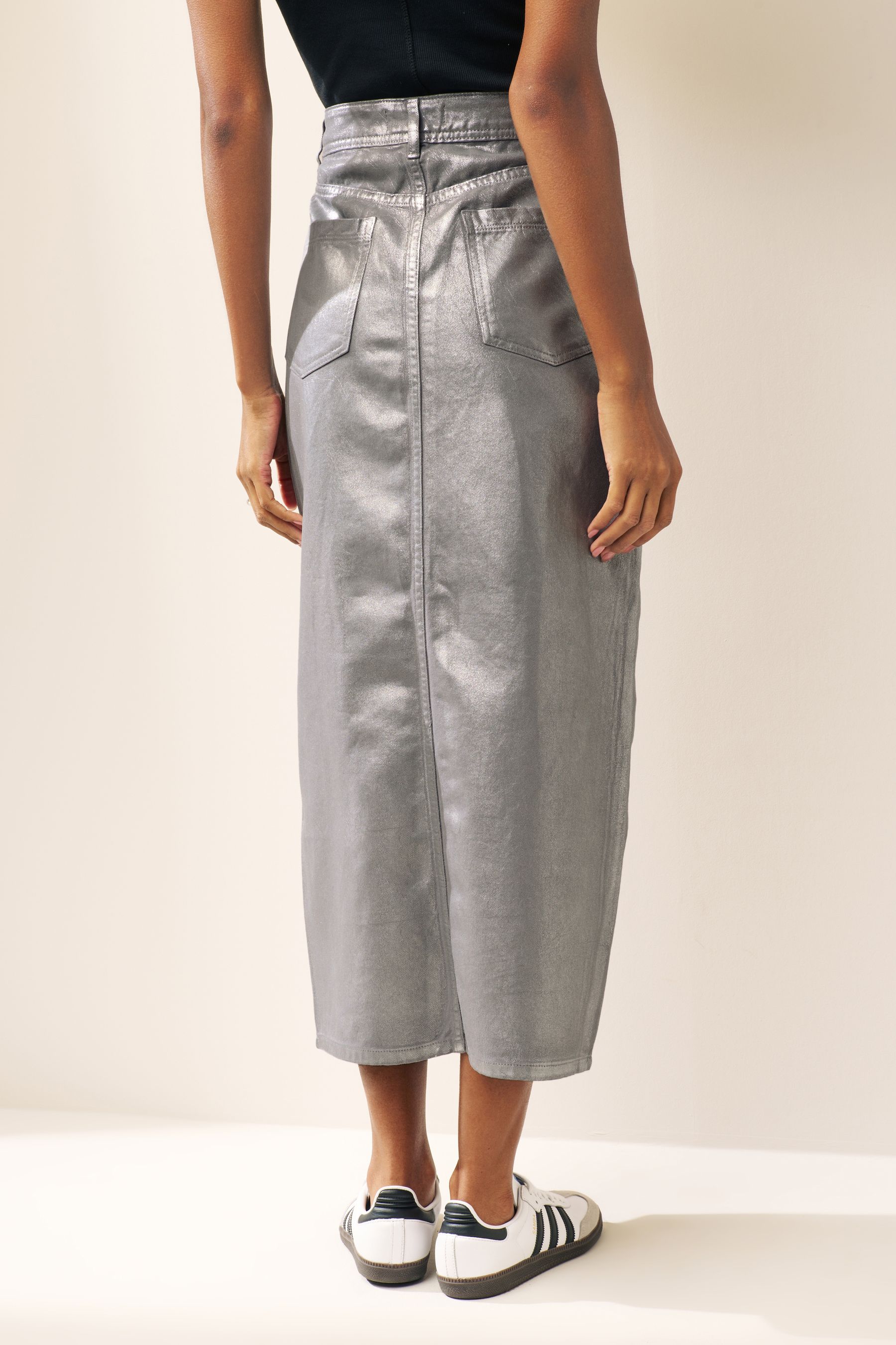Next silver metallic skirt sales