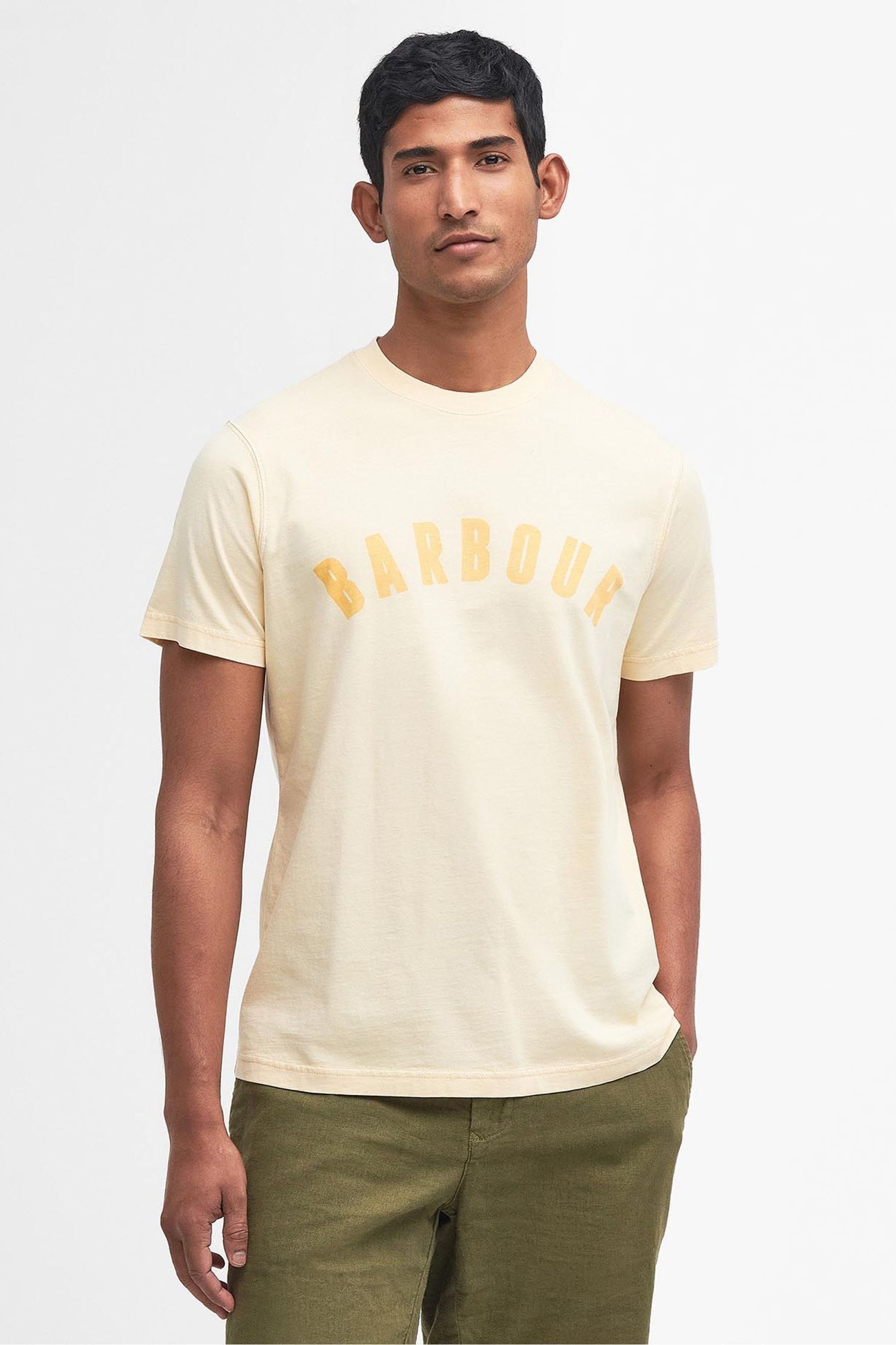 Buy Barbour Yellow Haze 100 Cotton Terra Dye Logo T Shirt from the Next UK online shop