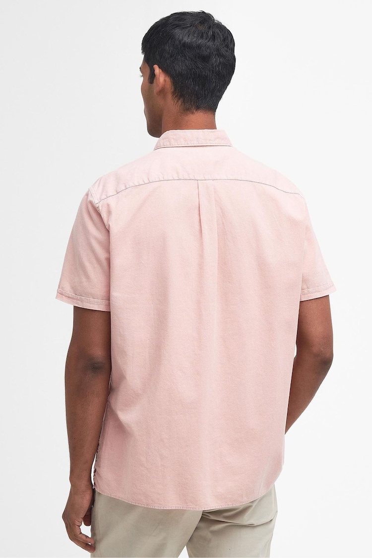 Barbour® Pink Mist Terra Dye Cotton Linen Blend Short Sleeve Shirt - Image 2 of 6