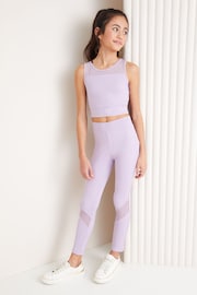 Lipsy Purple Sleeveless Active Crop Top - Image 2 of 4