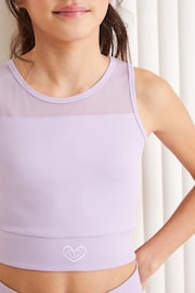 Lipsy Purple Sleeveless Active Crop Top - Image 4 of 4