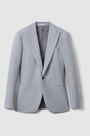 Reiss Soft Blue Dandy Slim Fit Wool Single Breasted Blazer - Image 2 of 7