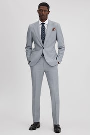 Reiss Soft Blue Dandy Slim Fit Wool Single Breasted Blazer - Image 3 of 7