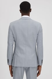 Reiss Soft Blue Dandy Slim Fit Wool Single Breasted Blazer - Image 5 of 7