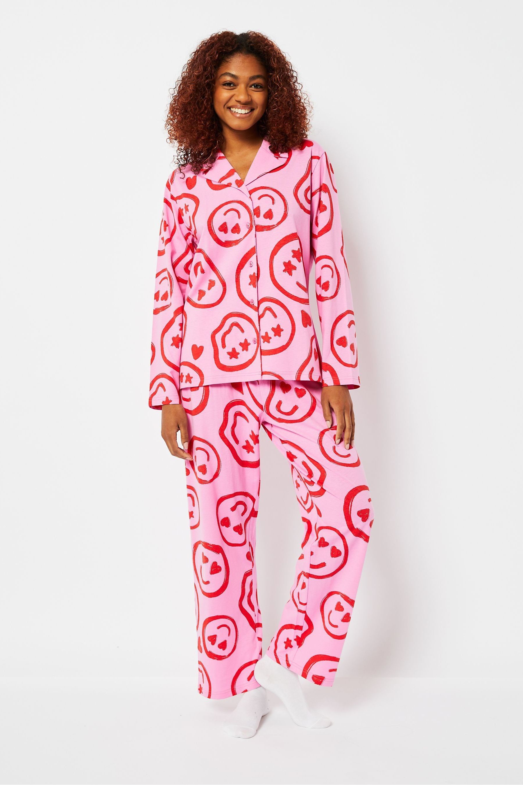 Buy Skinnydip Pink Happy Face Pyjamas Set from Next Luxembourg