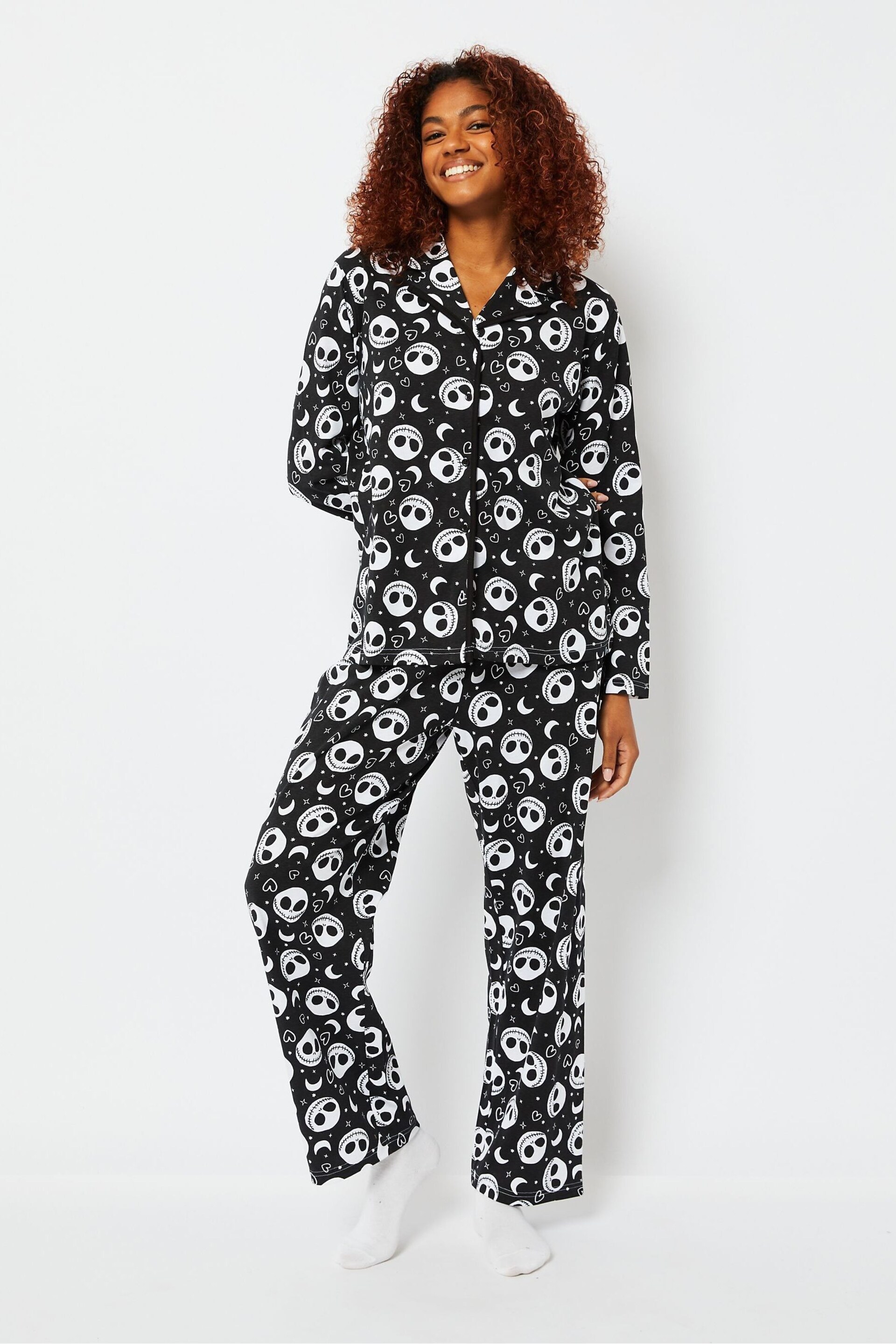 Skinnydip Disney Nightmare Before Christmas Jack Pyjamas Black Set - Image 1 of 5