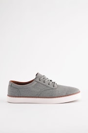 Grey Canvas Derby Trainers - Image 3 of 6