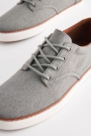 Grey Canvas Derby Trainers - Image 4 of 6