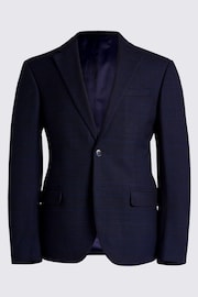 MOSS Ink Blue Slim Fit Check Jacket - Image 7 of 7