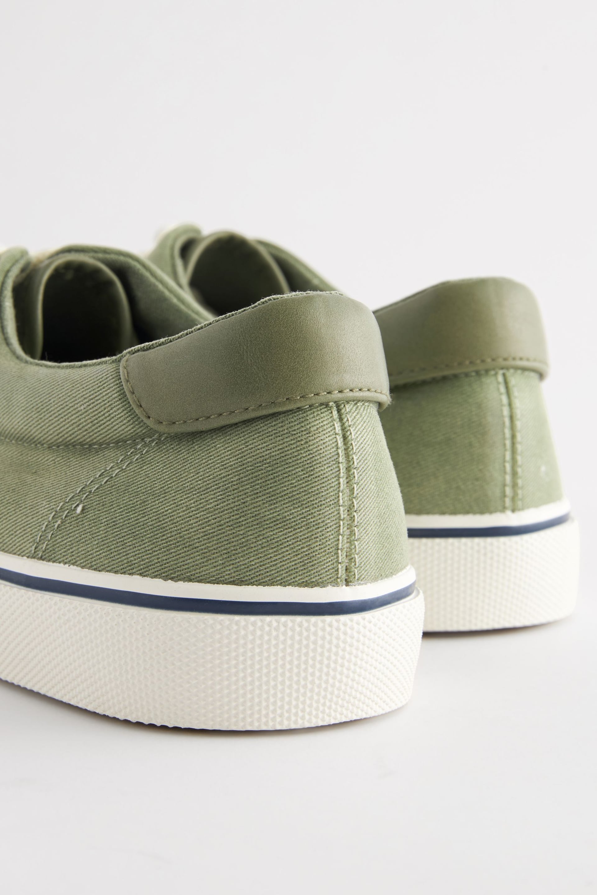 Green Washed Textile Trainers - Image 4 of 6