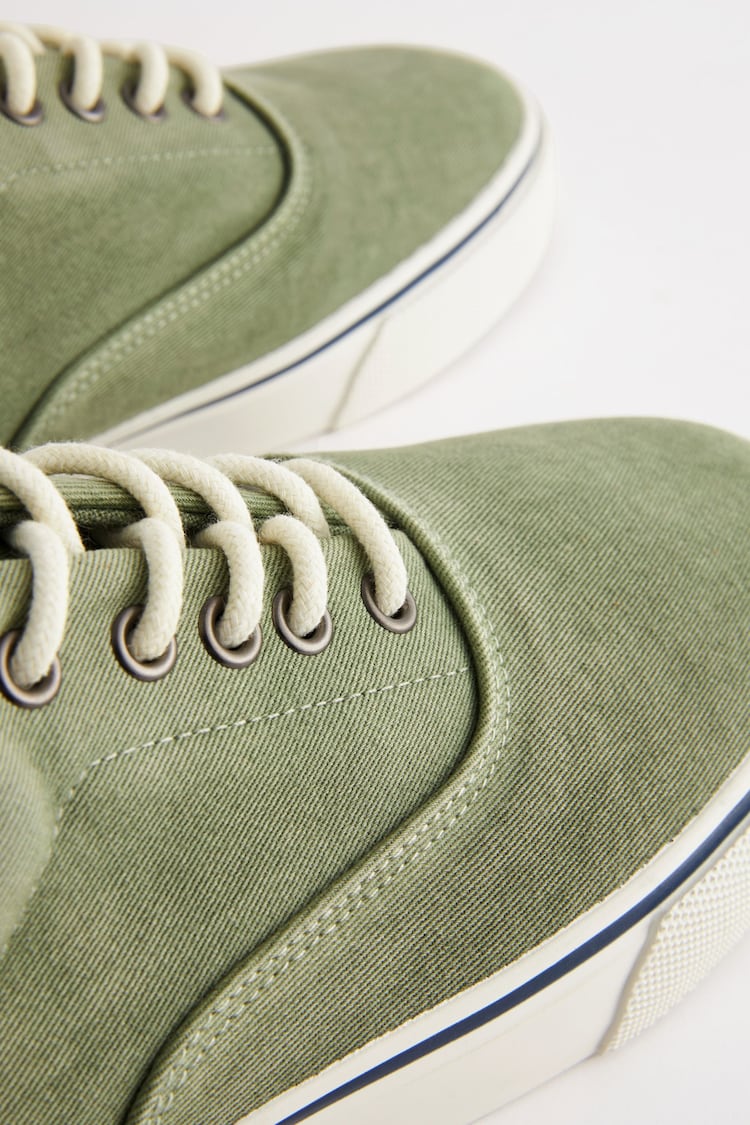 Green Washed Textile Trainers - Image 6 of 6