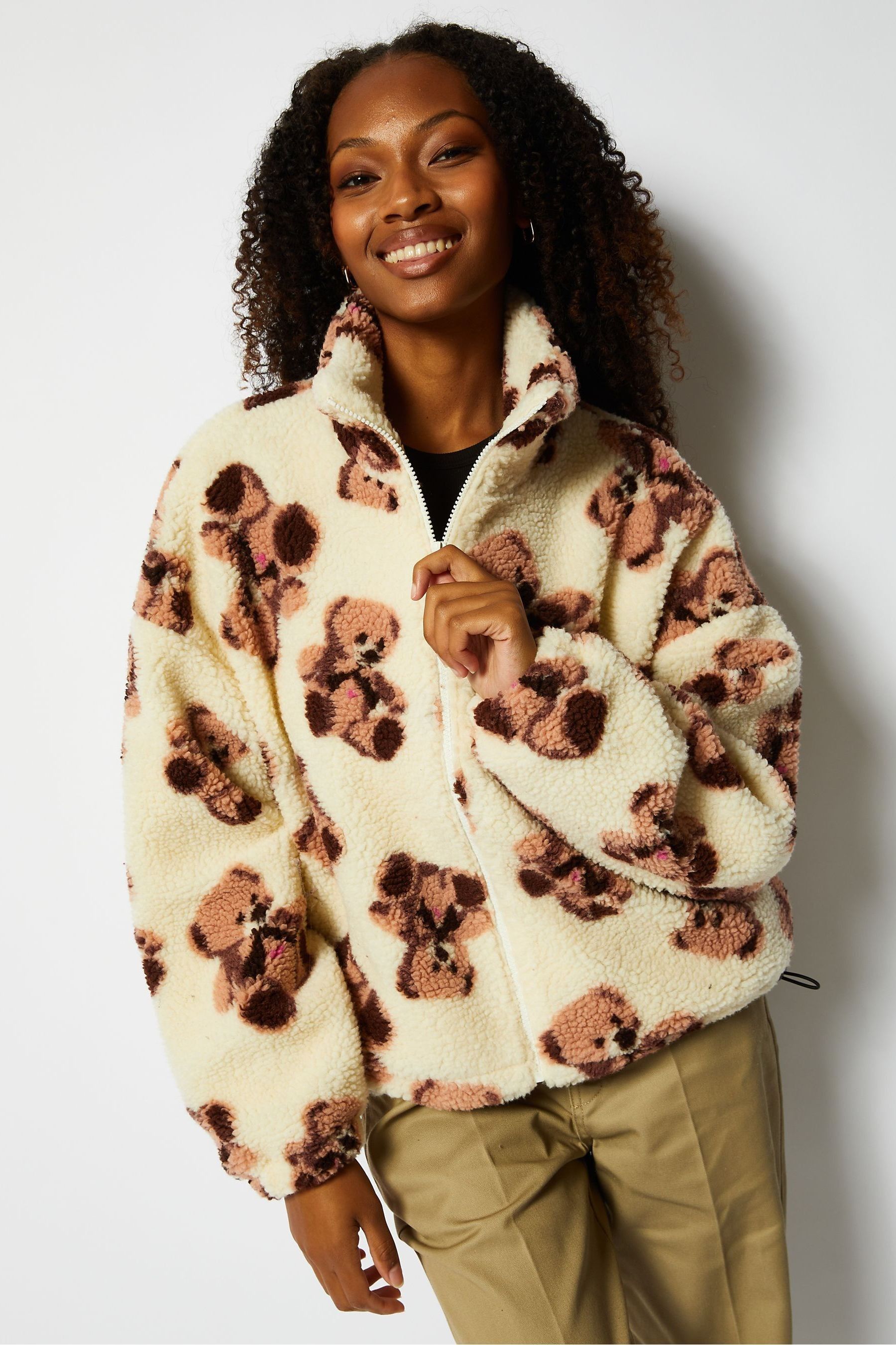 Next teddy bear jacket discount
