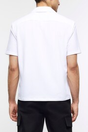 River Island White Seersucker Revere Shirt - Image 2 of 4