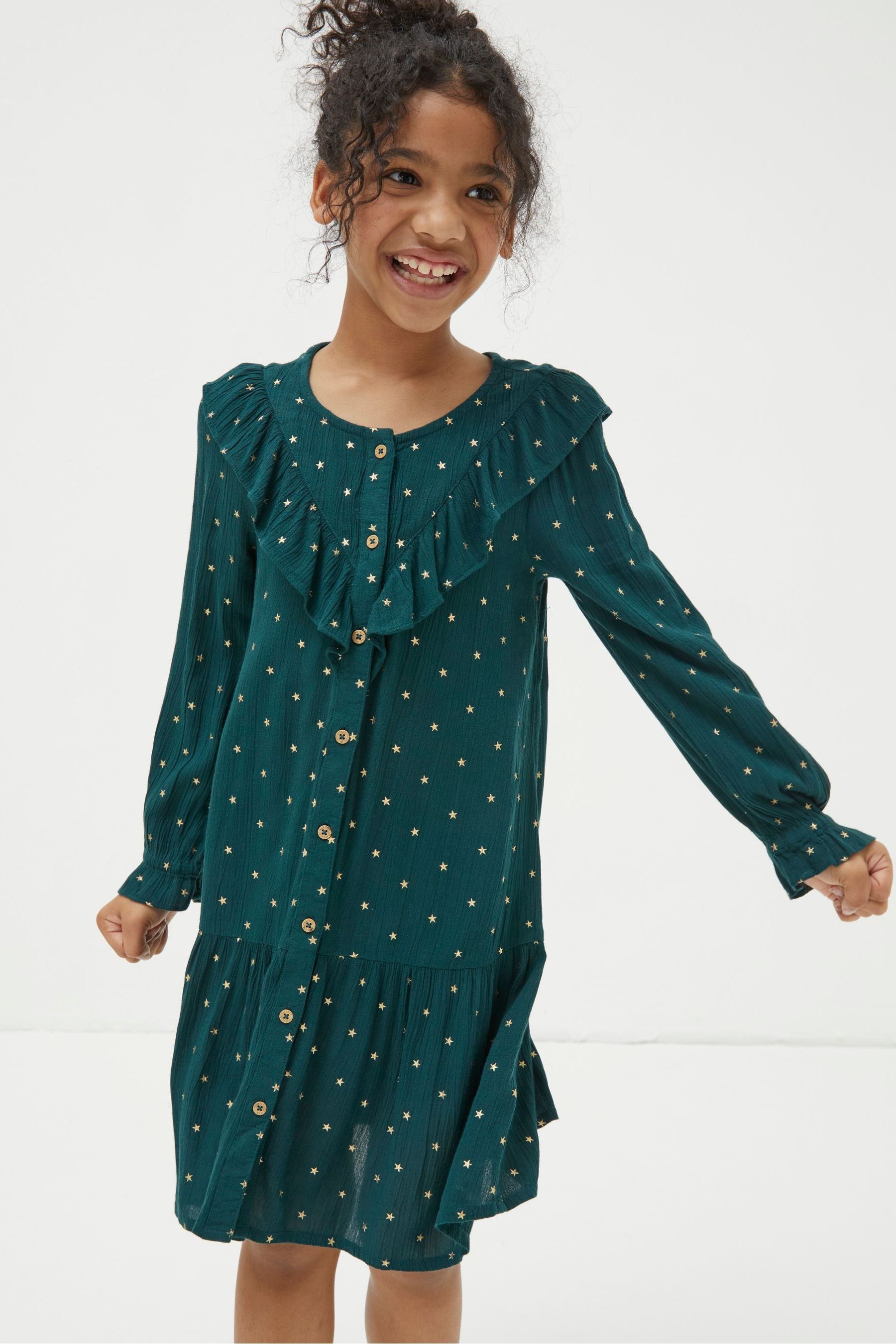 Buy FatFace Green Millie Star Print Dress from Next Luxembourg