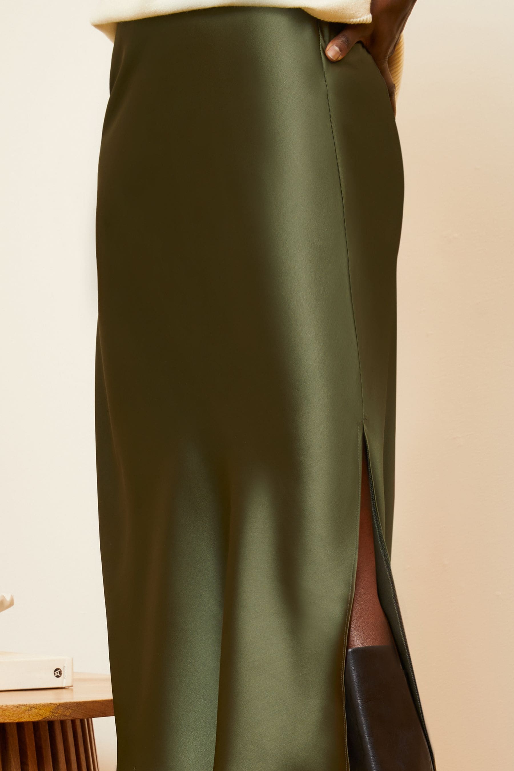 Next silk midi skirt sale