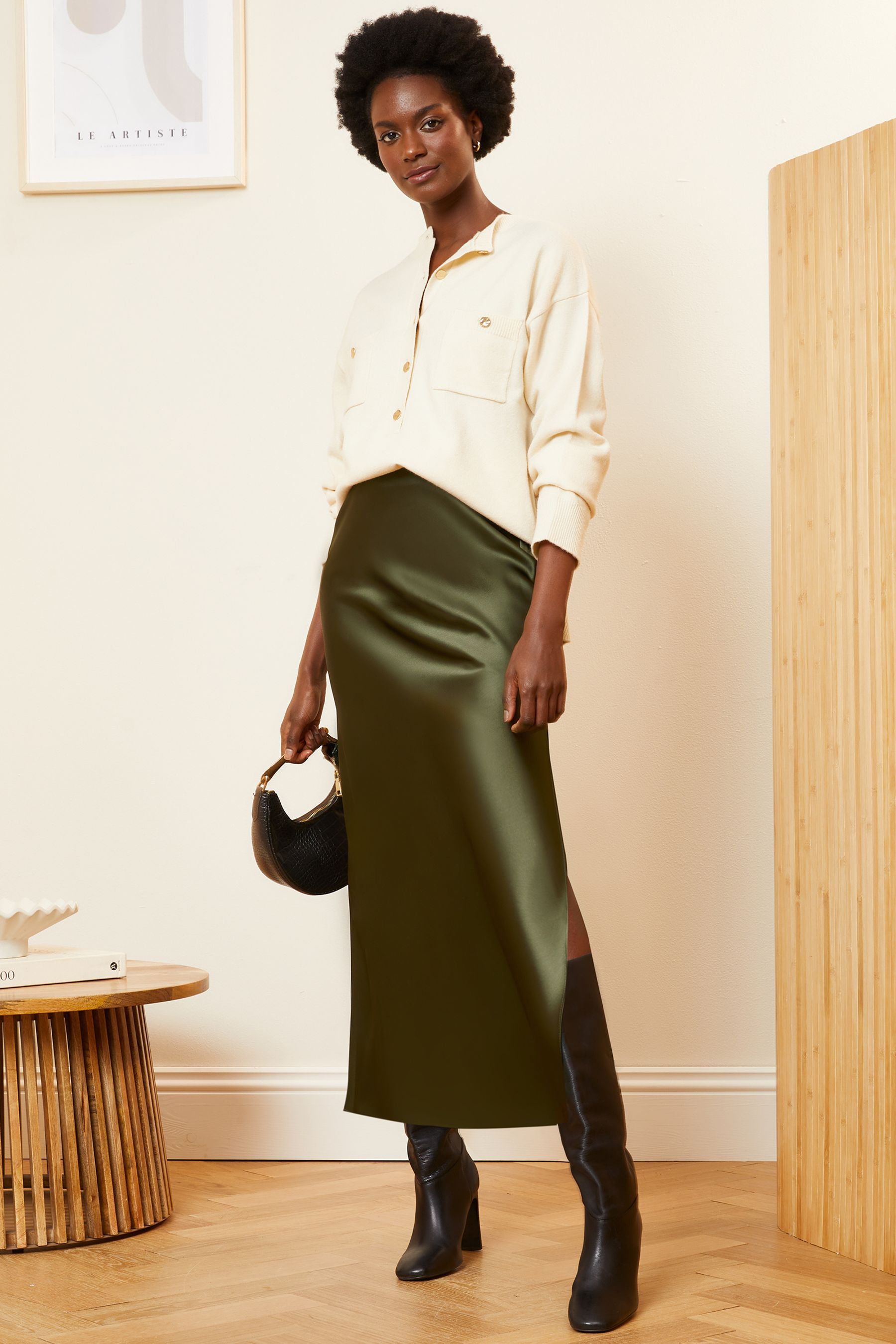 Khaki skirt womens boots clearance