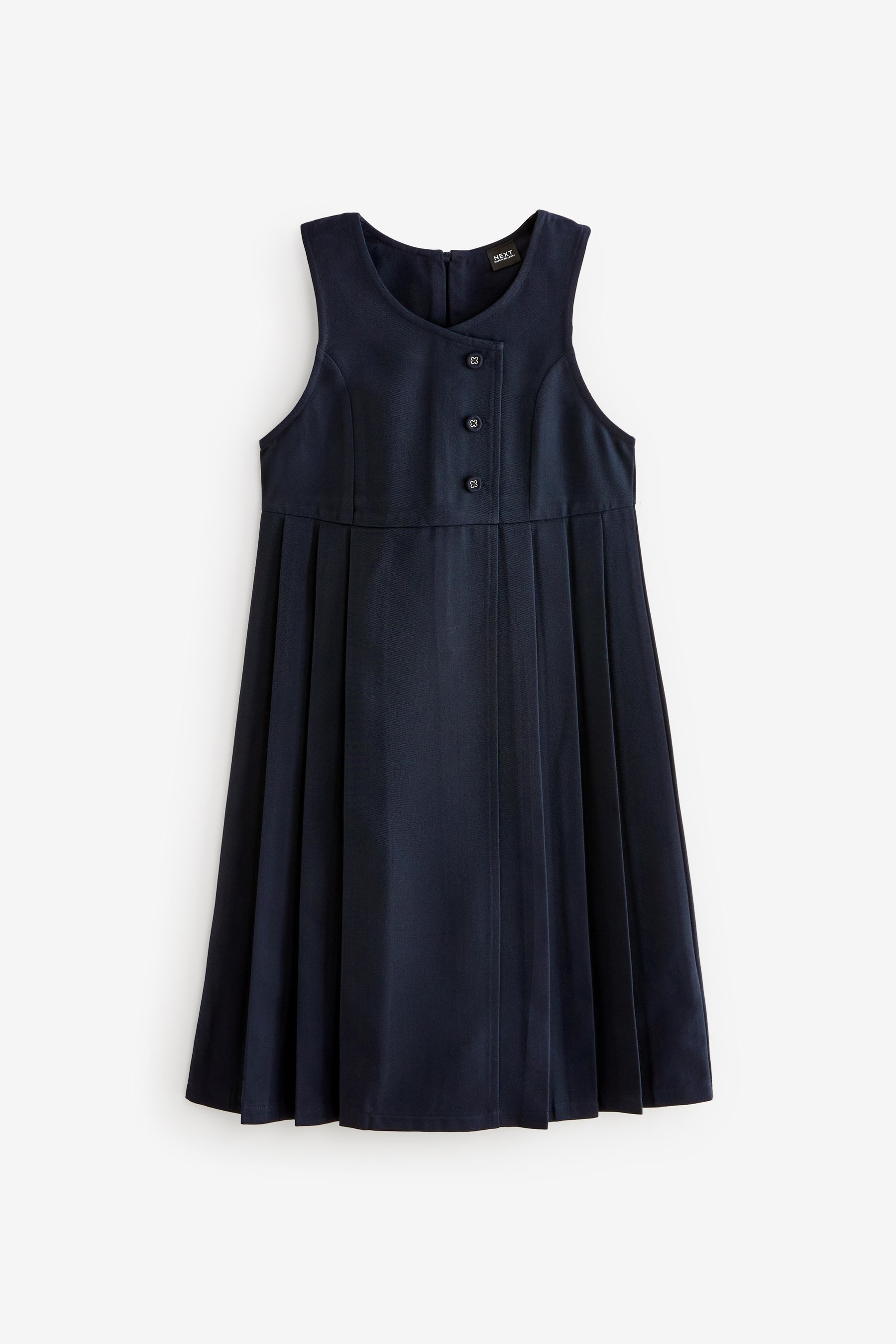 Girls navy pinafore dress top
