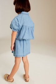 Blue Denim Blouse And Shorts Co-ord Set (3mths-8yrs) - Image 7 of 7