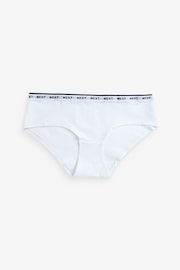 White/Blue Geo Print Short Cotton Rich Logo Knickers 4 Pack - Image 11 of 12