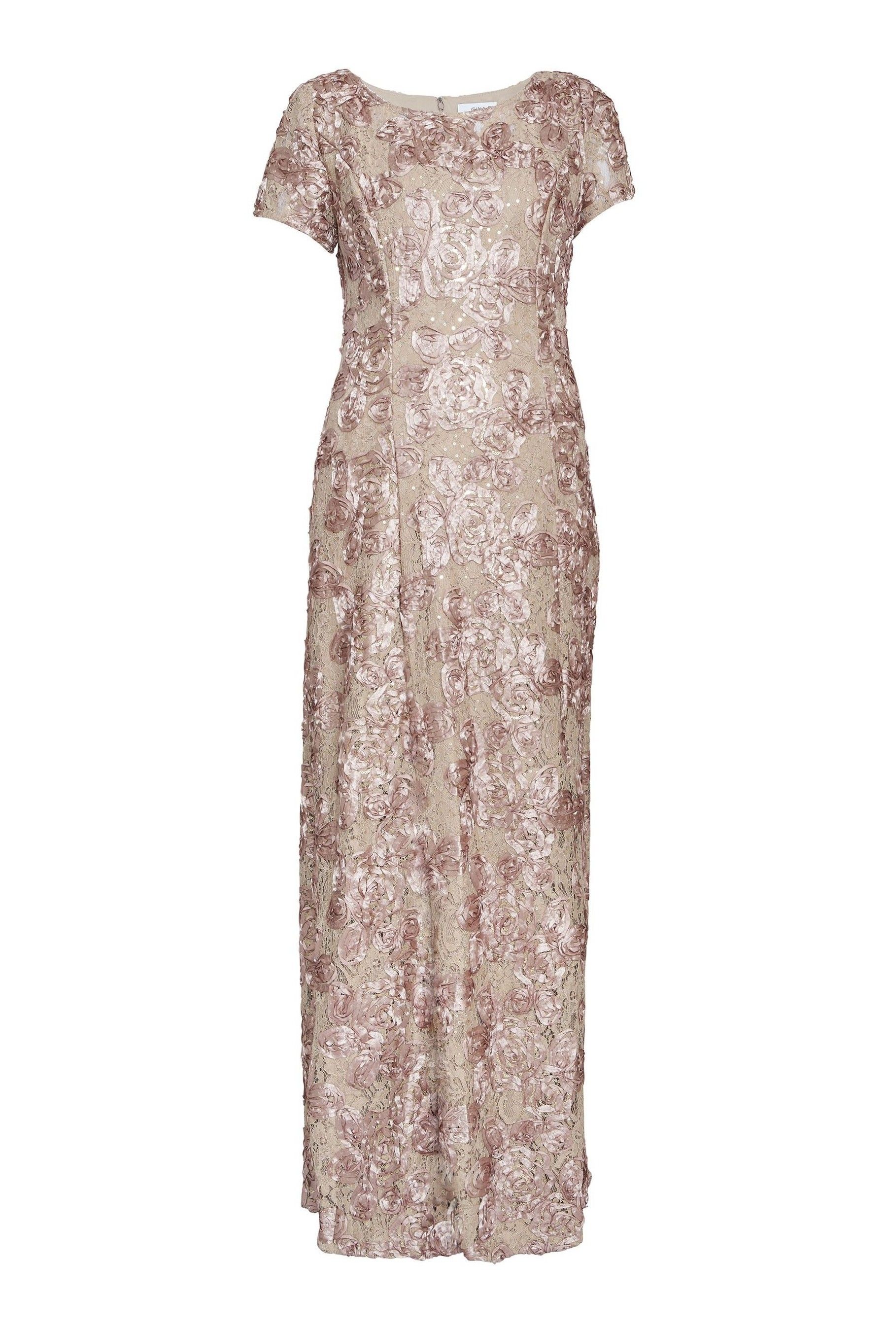 Gina bacconi rose gold dress store