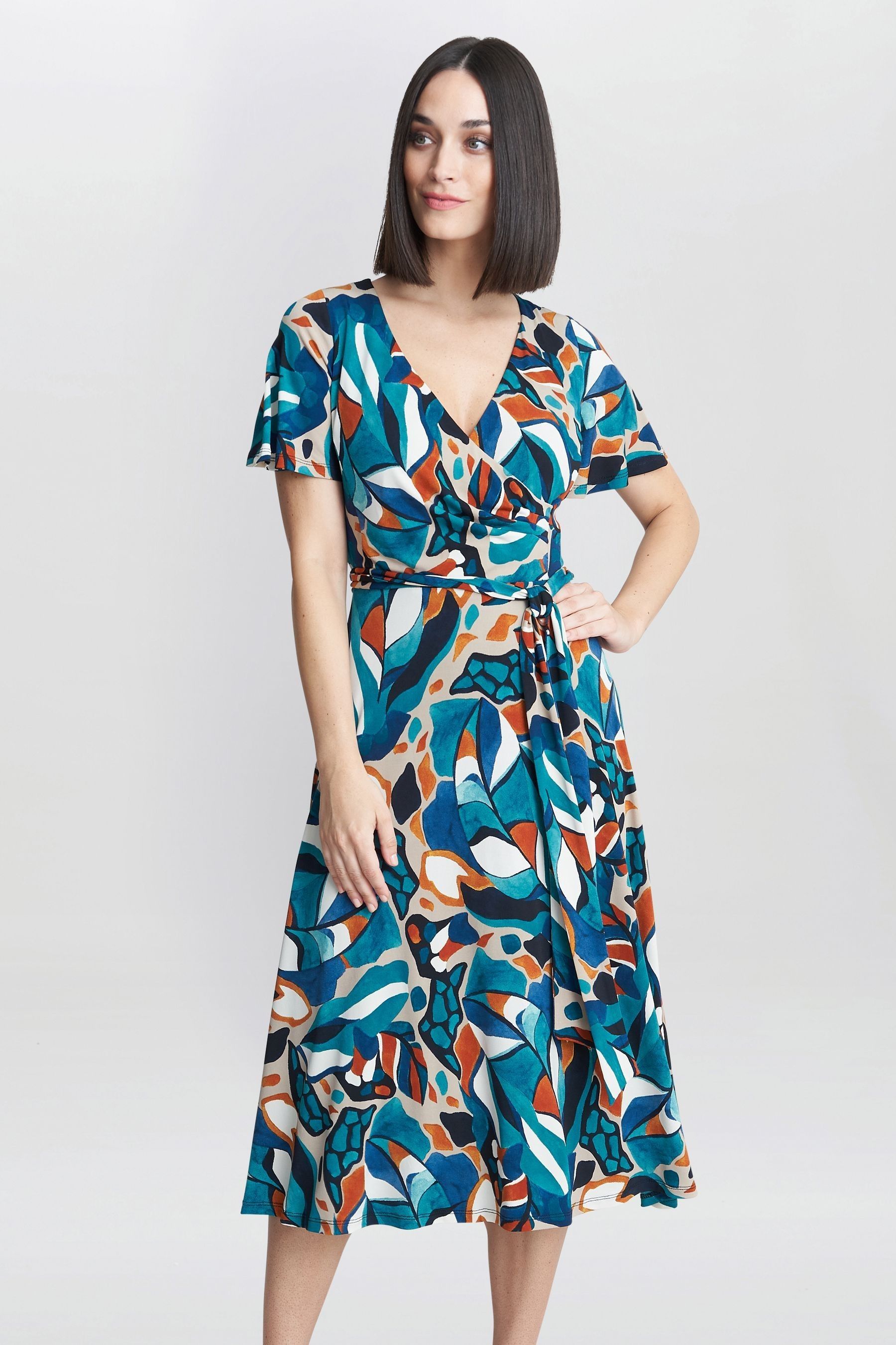 Buy Gina Bacconi Green Eloise Fit And Flare Dress from Next Luxembourg