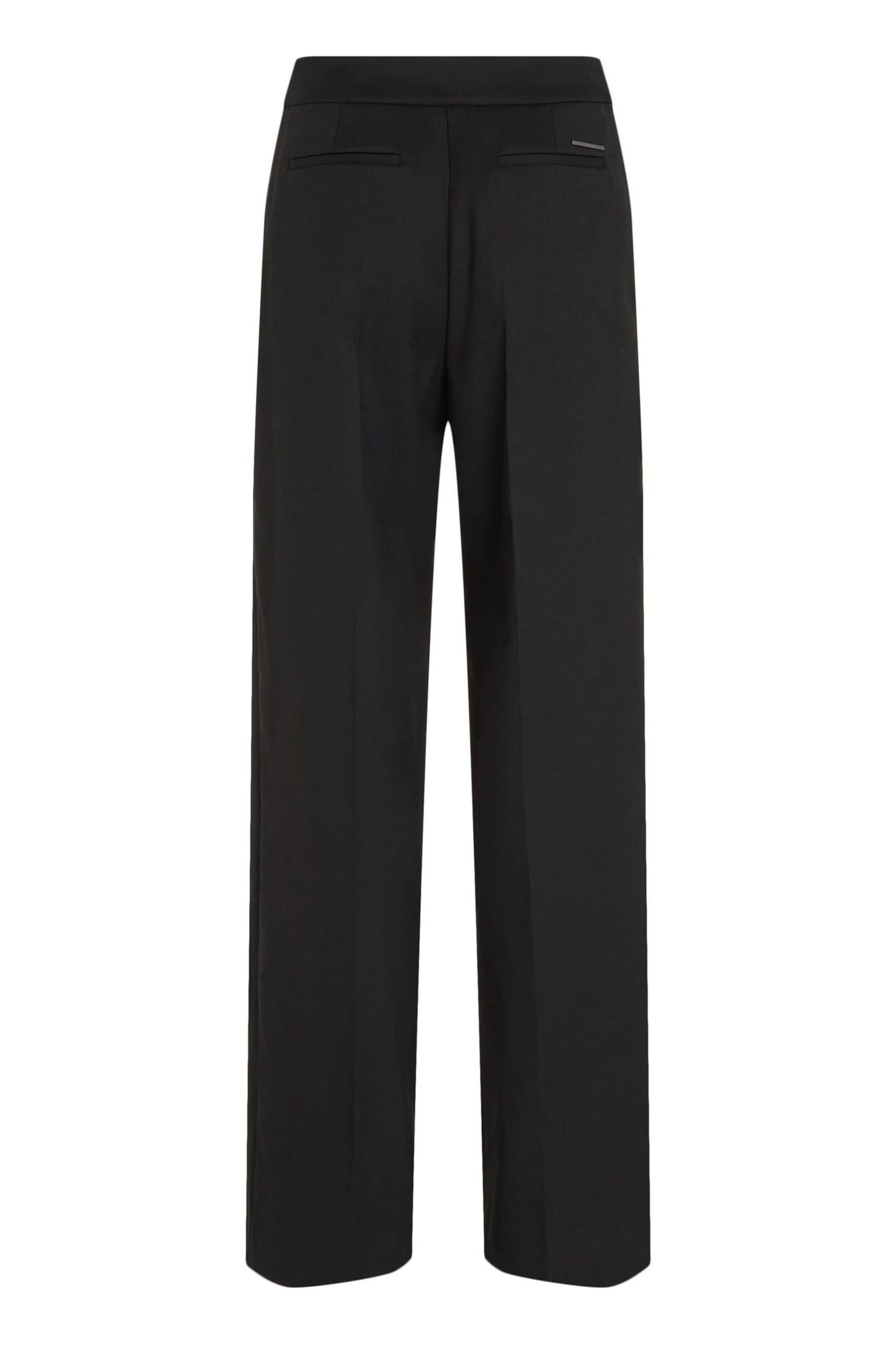 Calvin Klein Black Tailored Wide Leg Trousers - Image 5 of 6