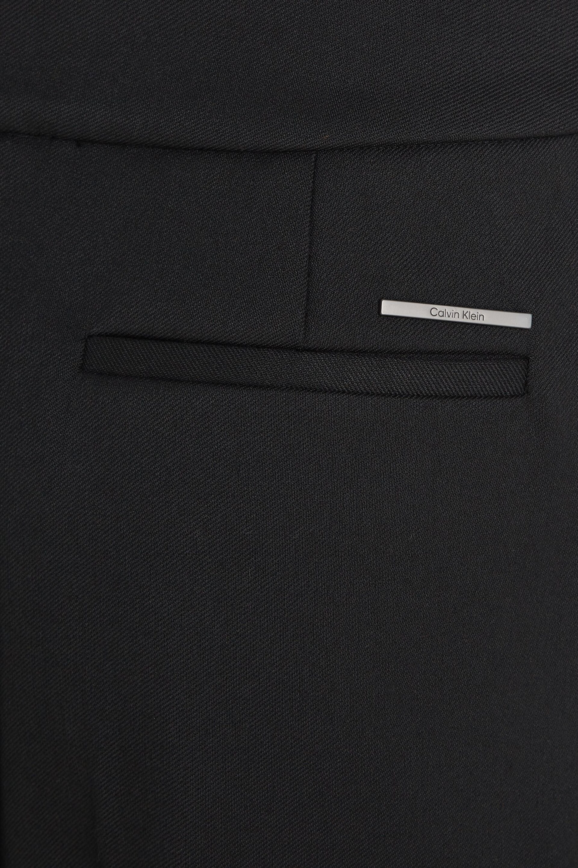 Calvin Klein Black Tailored Wide Leg Trousers - Image 6 of 6