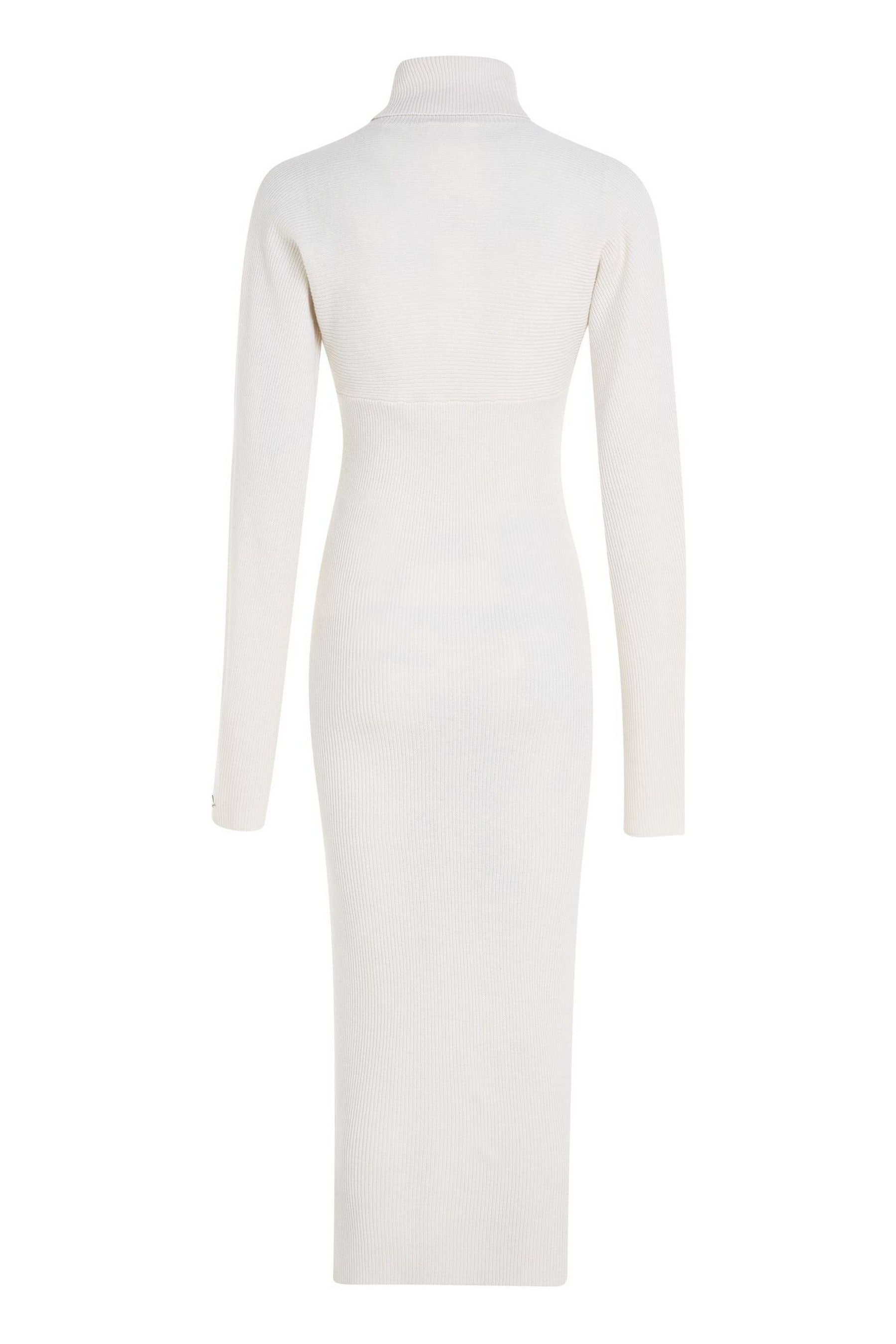 Calvin klein white turtleneck dress outlet