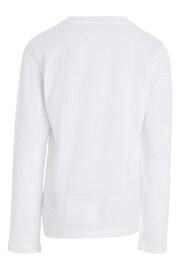 Calvin Klein Jeans White Monogram Long Sleeve Top - Image 5 of 6