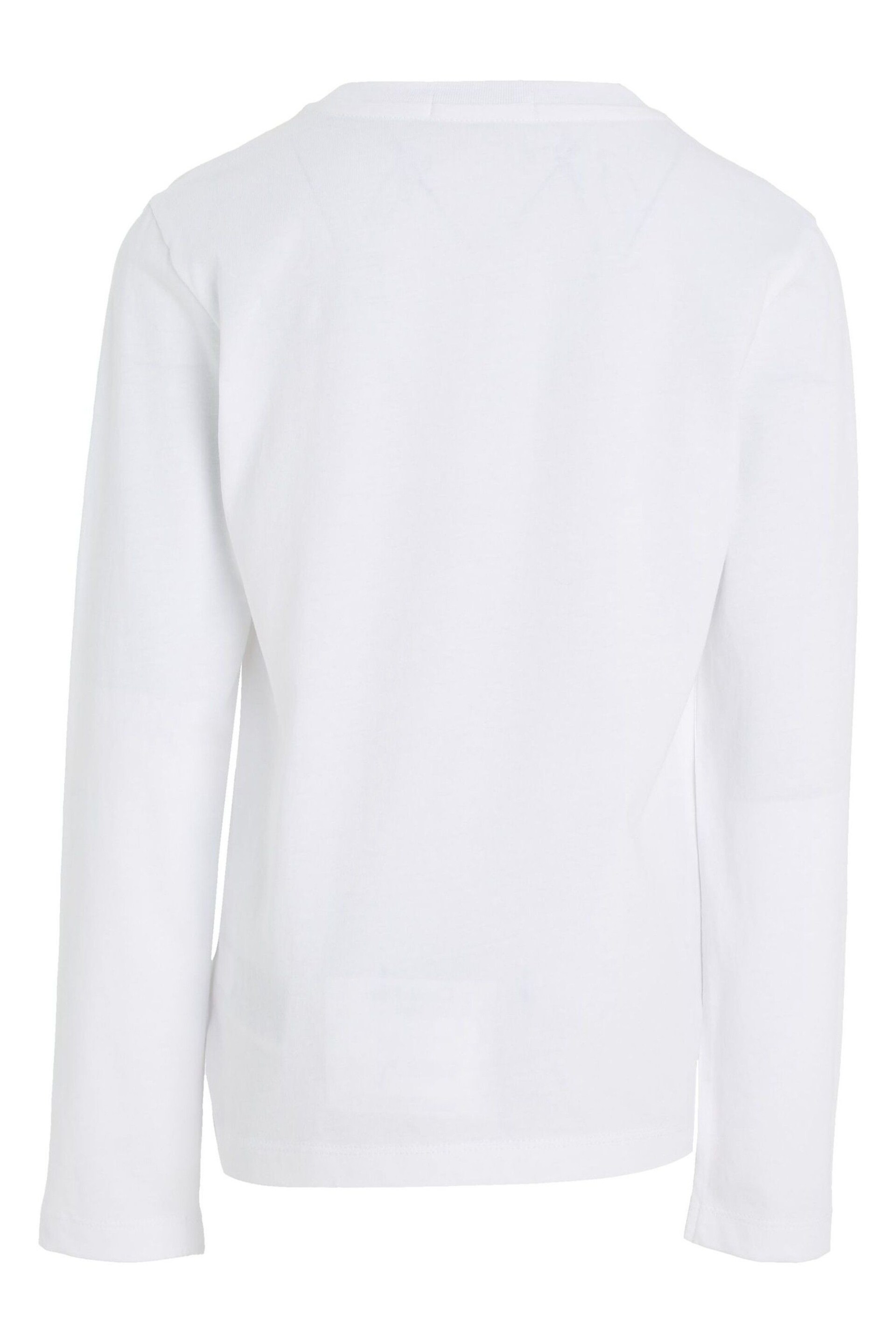 Calvin Klein Jeans White Monogram Long Sleeve Top - Image 5 of 6