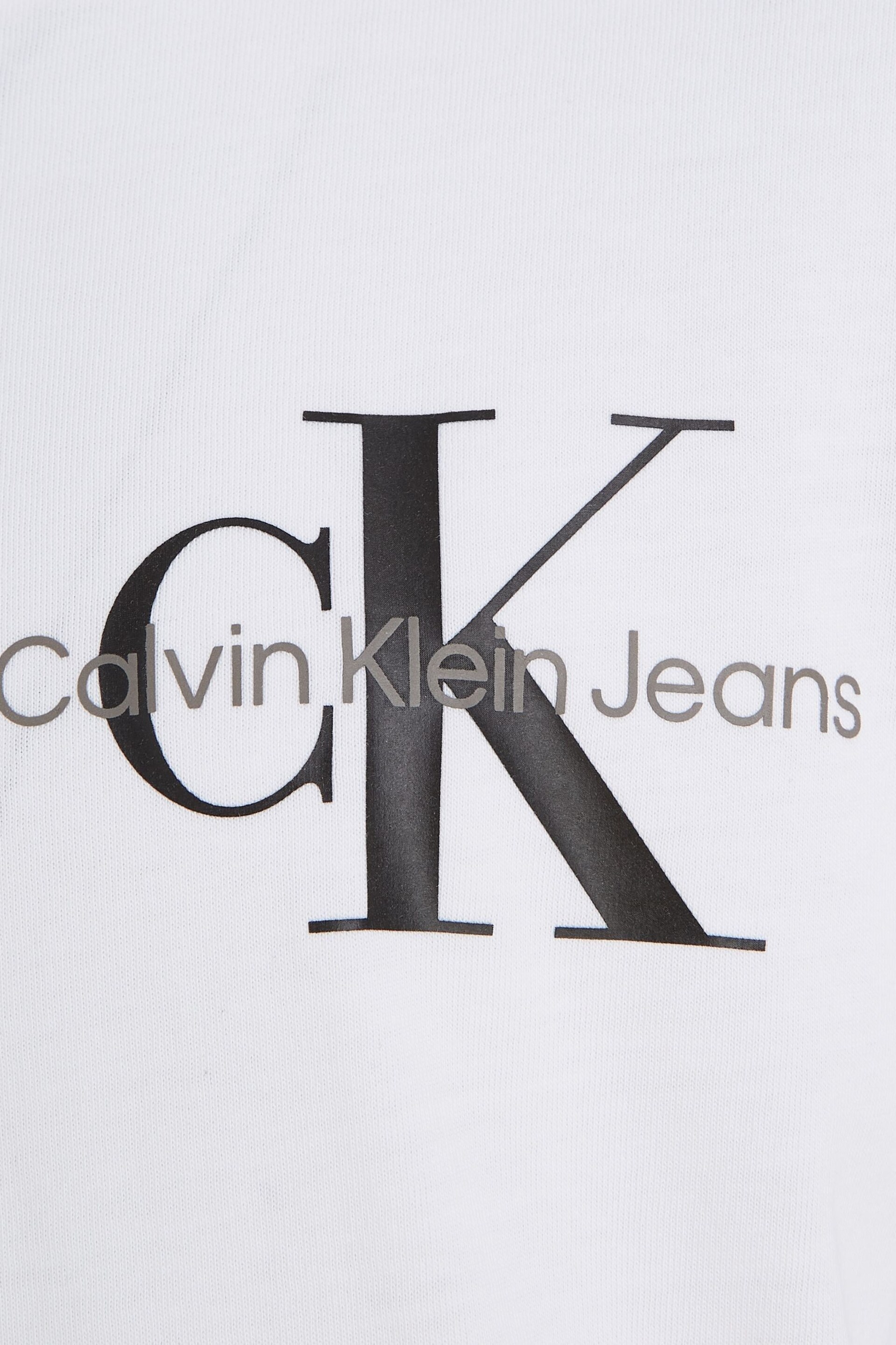 Calvin Klein Jeans White Monogram Long Sleeve Top - Image 6 of 6