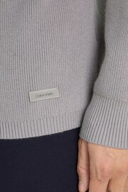 Calvin Klein Grey Rib Cardigan Sweater - Image 3 of 6