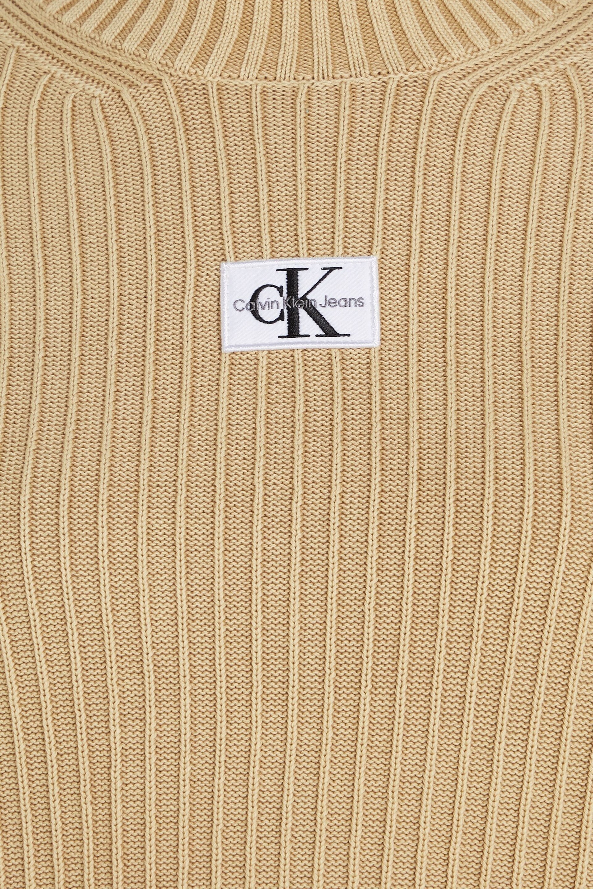 Calvin Klein Jeans Washed Monologo Natural Sweater - Image 6 of 6