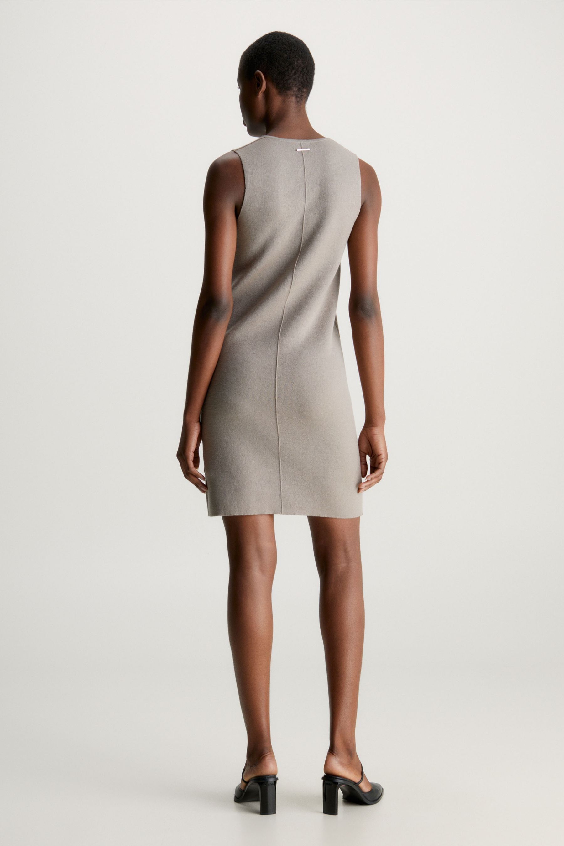 Buy Calvin Klein Brown Fine Wool Shift Dress from Next Ireland