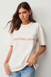 Calvin Klein Jeans Cream Hero Monologo T-shirt - Image 2 of 5