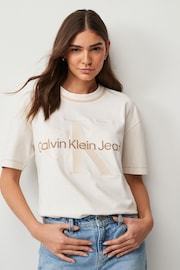 Calvin Klein Jeans Cream Hero Monologo T-shirt - Image 3 of 5