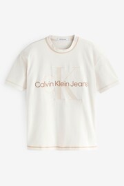 Calvin Klein Jeans Cream Hero Monologo T-shirt - Image 5 of 5