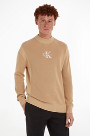 Calvin Klein Jeans Monologo Natural Sweater - Image 1 of 6