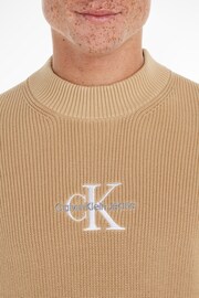 Calvin Klein Jeans Monologo Natural Sweater - Image 3 of 6