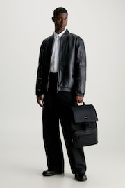 Calvin Klein Black Elevated Flap Backpack - Image 2 of 5