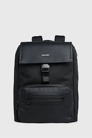 Calvin Klein Black Elevated Flap Backpack - Image 3 of 5