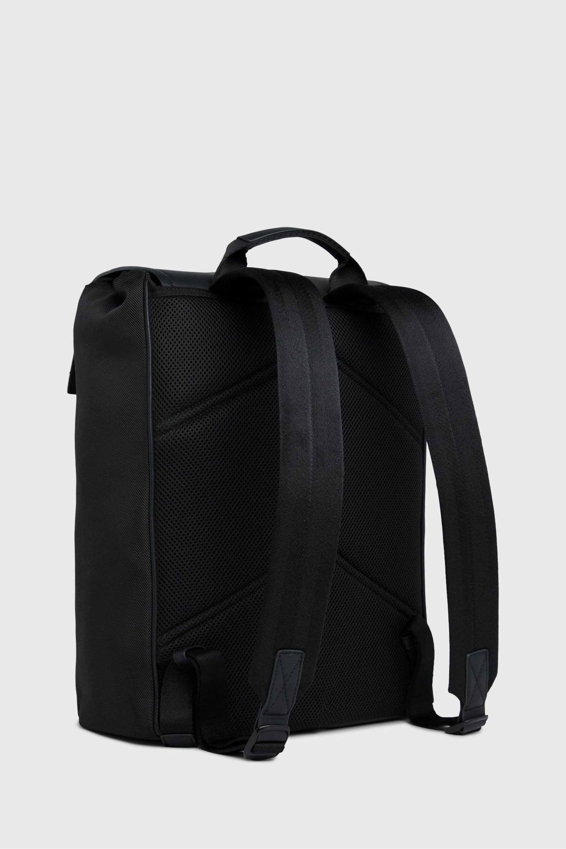 Calvin Klein Black Elevated Flap Backpack - Image 4 of 5
