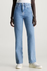 Calvin Klein Jeans Blue High Rise Straight Jeans - Image 1 of 7
