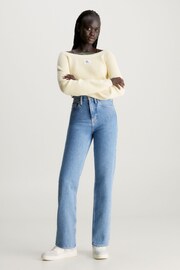 Calvin Klein Jeans Blue High Rise Straight Jeans - Image 5 of 7