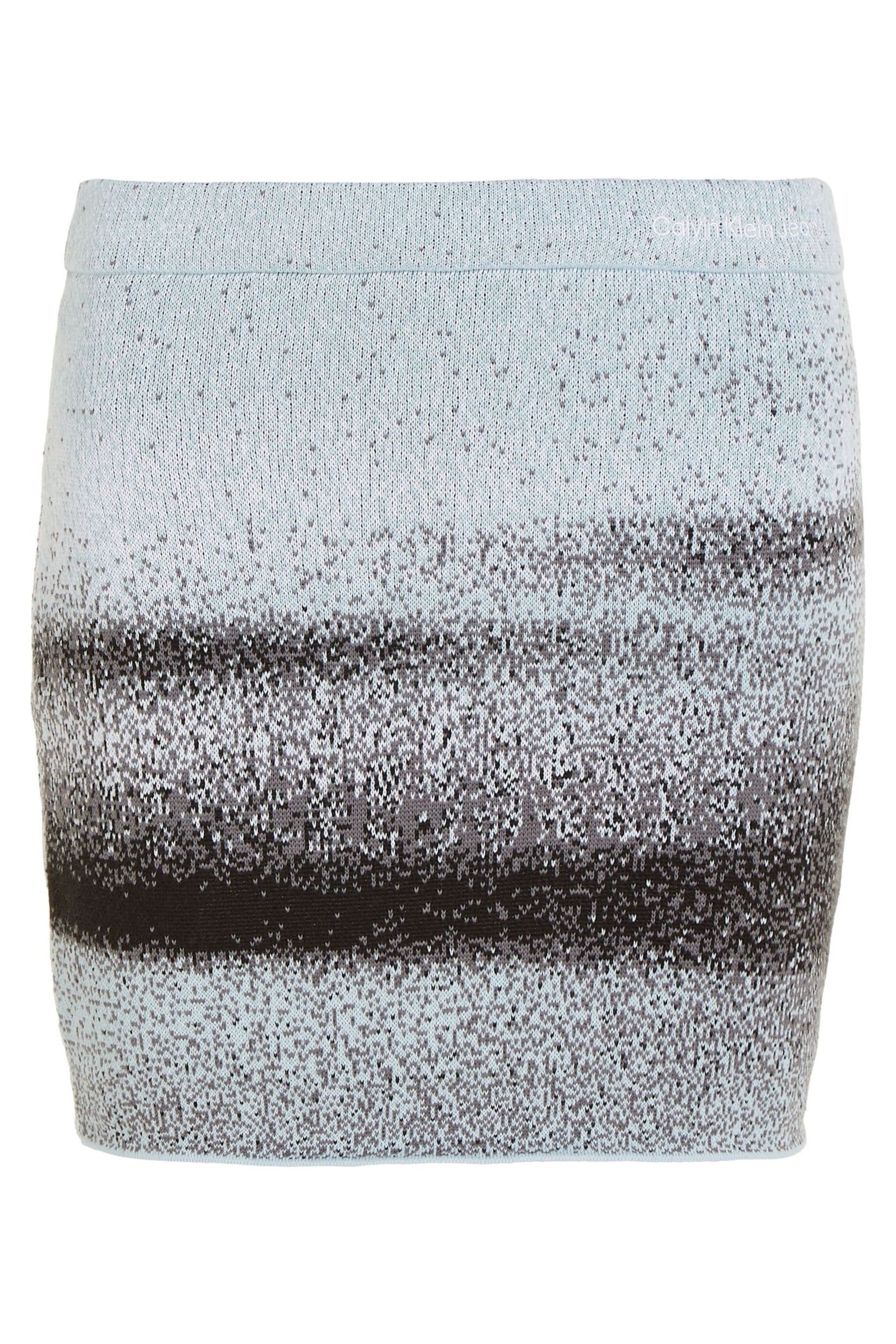 Calvin Klein Jeans Blue Jacquard Skirt - Image 6 of 7