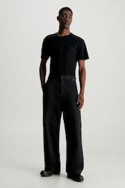 Calvin Klein Black Waffle T-Shirt - Image 4 of 5