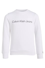 Calvin Klein Jeans Kids Logo White Sweatshirt - Image 5 of 6