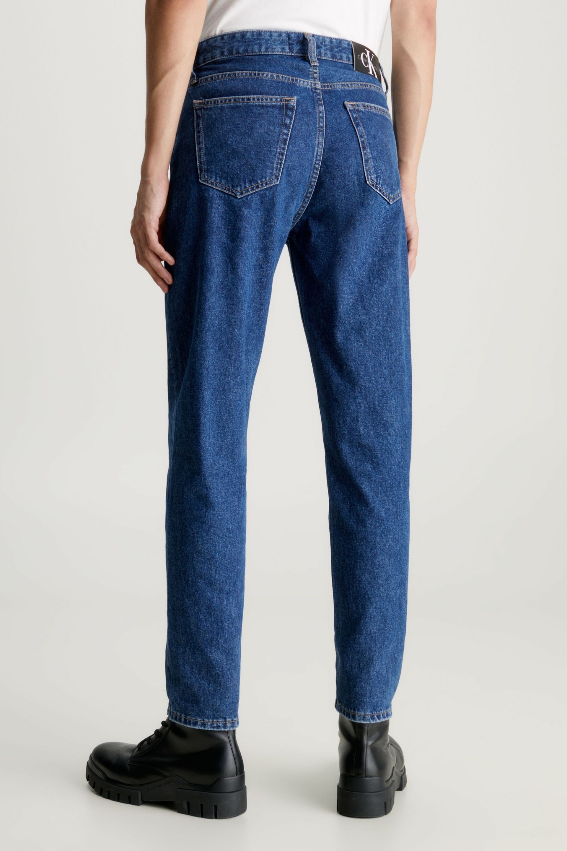 Calvin Klein Jeans Blue Regular Taper Jeans - Image 2 of 6