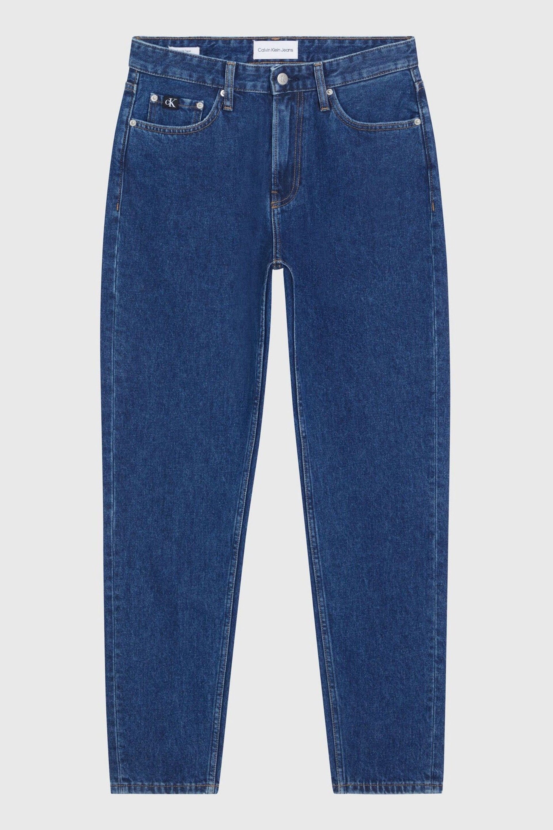 Calvin Klein Jeans Blue Regular Taper Jeans - Image 6 of 6